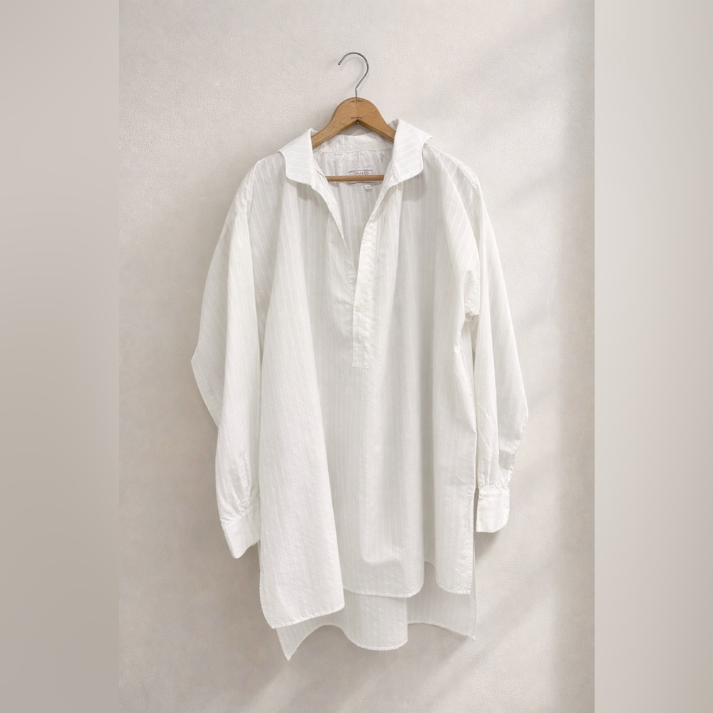 Gallego Desportes White Cotton Shirt Dress S